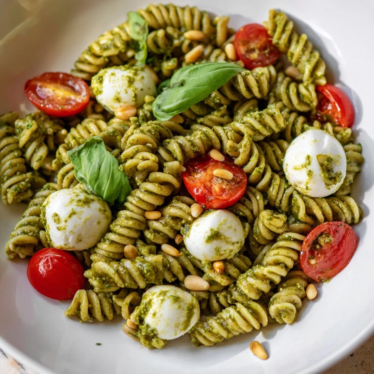 Cold Pasta Pesto Salad