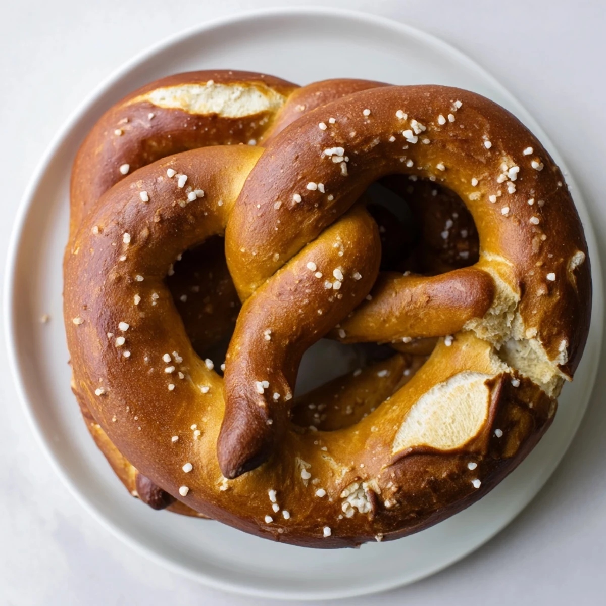 Enjoy the perfect German-American snack, homemade soft pretzels with a satisfying salty crust.