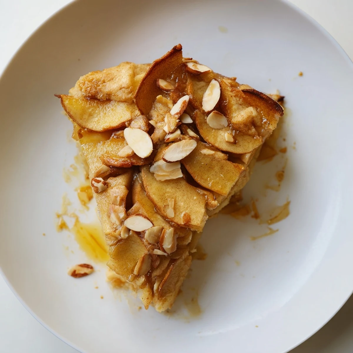 Golden, baked Rustic Crustless Apple Pie, a stunning dessert with tender apples in creamy custard.