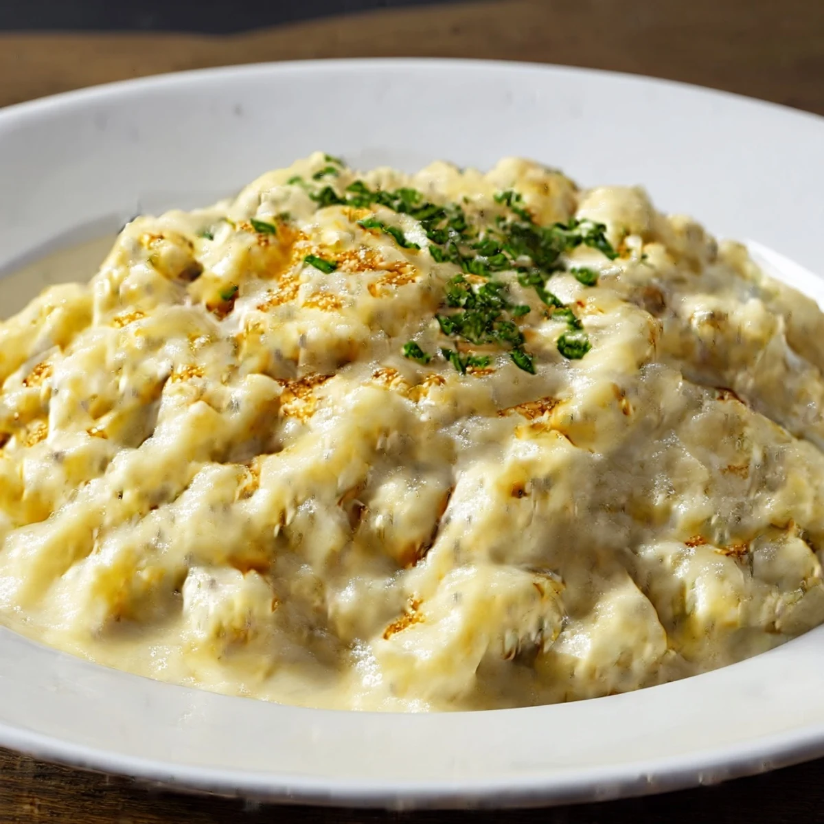 A warm bowl of Golden Comfort Food mac and cheese with a rich, velvety cheese sauce, perfect for dinner.