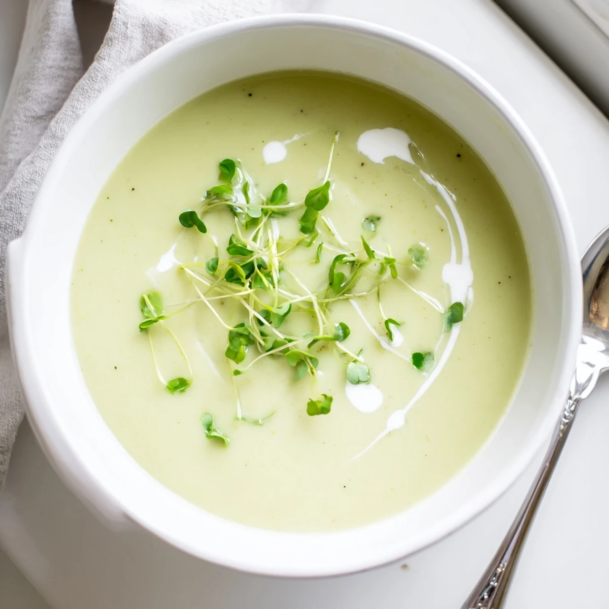 Creamy Celery Root Bisque simmering in a pot, showcasing the velvety texture and pale green hue of the French soup.