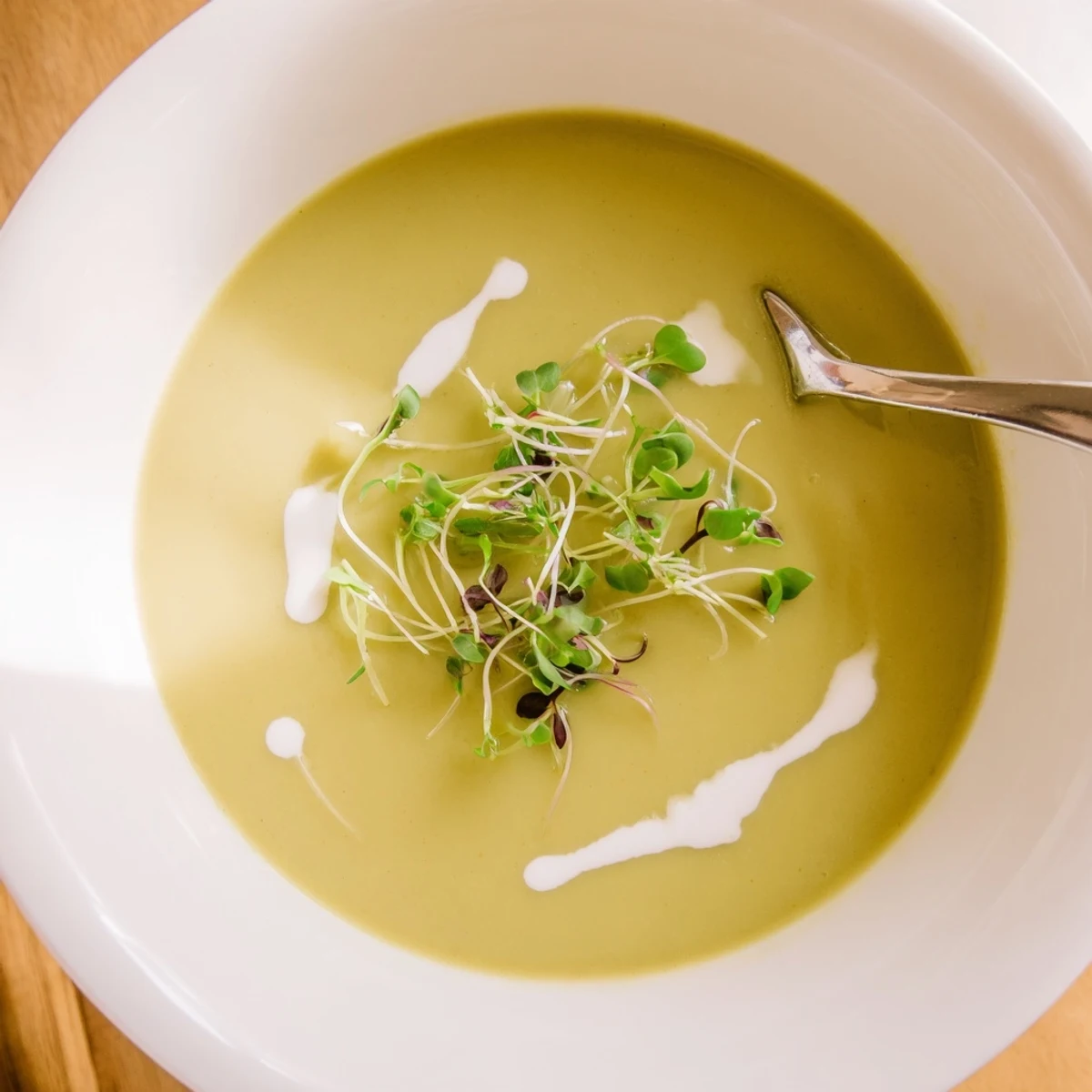 Warm Celery Root Bisque served in rustic bowls, paired with crusty bread and a glass of white wine on a table.