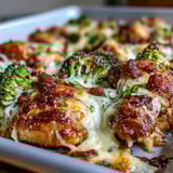 Ranch Chicken & Broccoli Sheet Pan Melt showcases juicy chicken breasts roasted with tender florets.