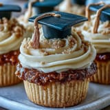 Simple Graduation Cupcakes Cap Fondant