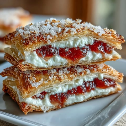 Freshly baked Guava and Cream Cheese Pastelitos with a golden, flaky crust and vibrant pink guava filling visible inside.