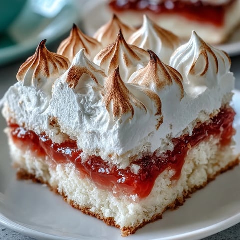 Freshly sliced Homemade Brazo Gitano reveals pink guava filling inside fluffy vanilla sponge and toasted meringue.