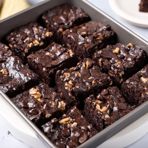 Fudgy Walnut Brownies One Pan