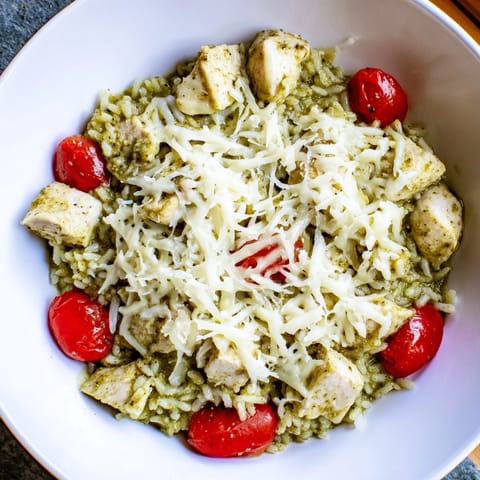 Chicken Pesto Rice Bake