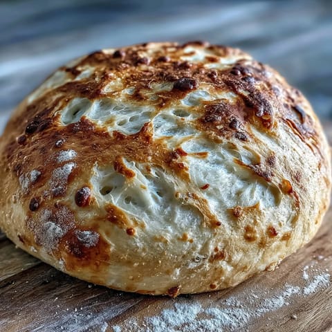 Chewy and crisp sourdough pizza dough stretched into a 12-inch round, topped with fresh mozzarella and basil.  