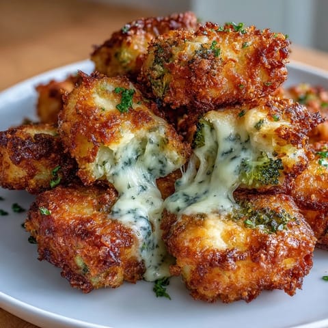 Golden air fryer broccoli tots with cheddar, crispy on the outside and cheesy inside, served with ketchup for dipping.