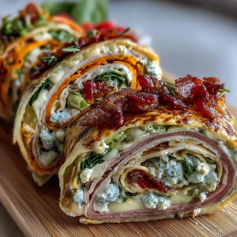 Kid-friendly pinwheel sandwiches with turkey and cheese, layered with colorful veggies for a fun lunchbox meal.