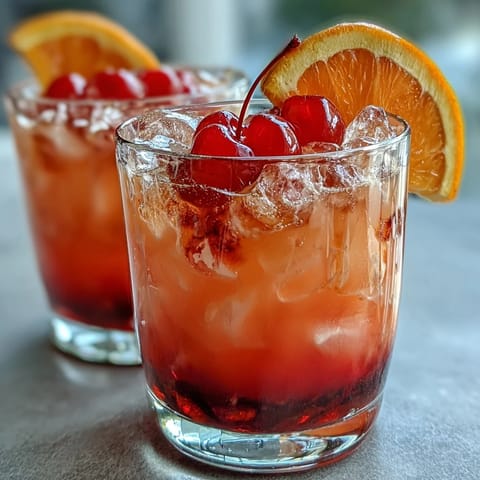 A vibrant Ombre Sunrise Mocktail with grenadine, featuring layers of citrus and a sunset gradient in a tall glass.