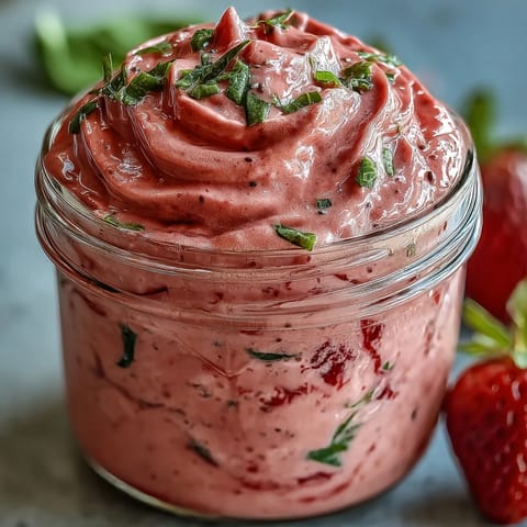 Vibrant strawberry spinach smoothie ready to enjoy, a perfect healthy breakfast boost.