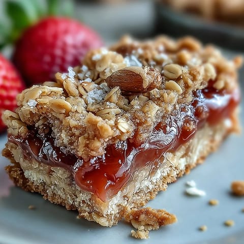 Strawberry Rhubarb Crumble Bars