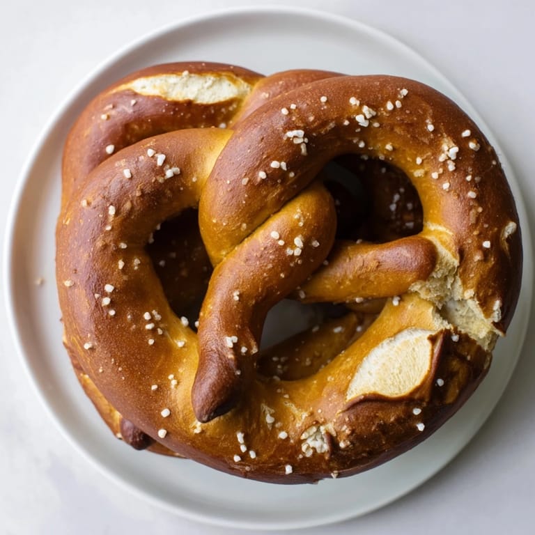 Enjoy the perfect German-American snack, homemade soft pretzels with a satisfying salty crust.