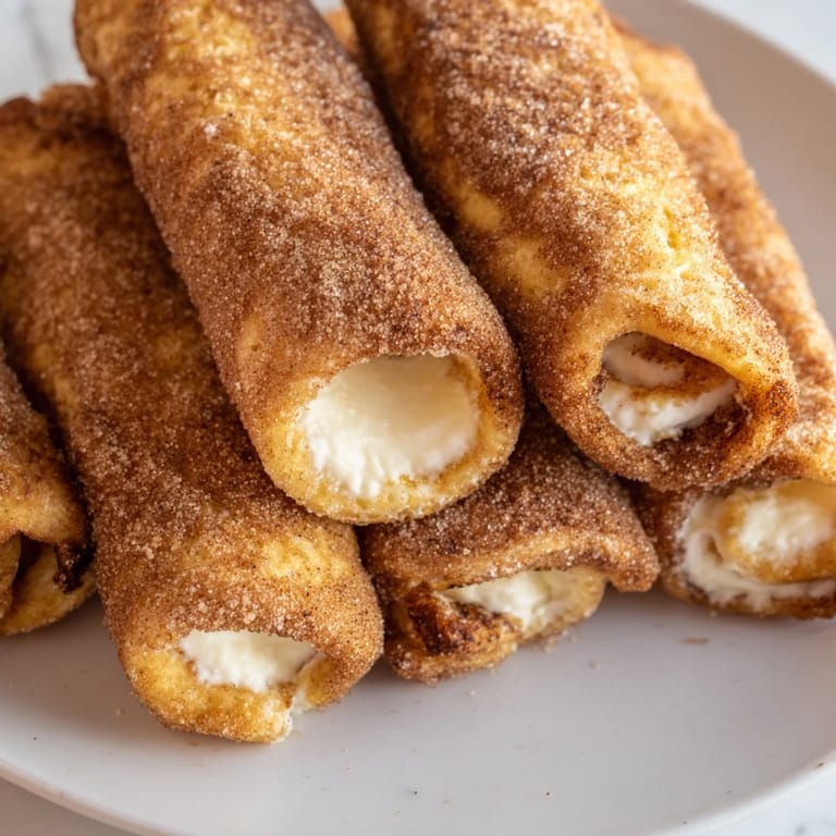 Freshly made cinnamon-sugar dusted Easy French Toast Roll-Ups are perfect for a handheld treat.
