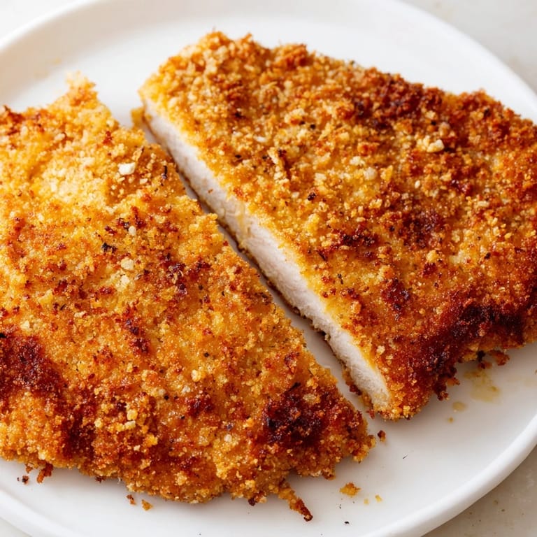 Juicy air fryer chicken cutlets with a crunchy breadcrumb coating, ideal for a satisfying weeknight meal.