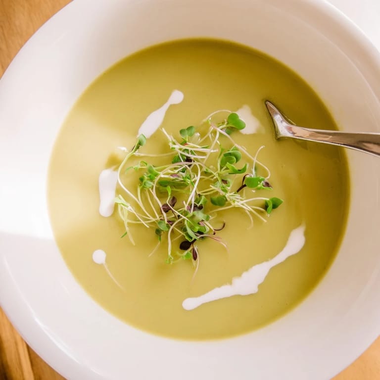 Warm Celery Root Bisque served in rustic bowls, paired with crusty bread and a glass of white wine on a table.