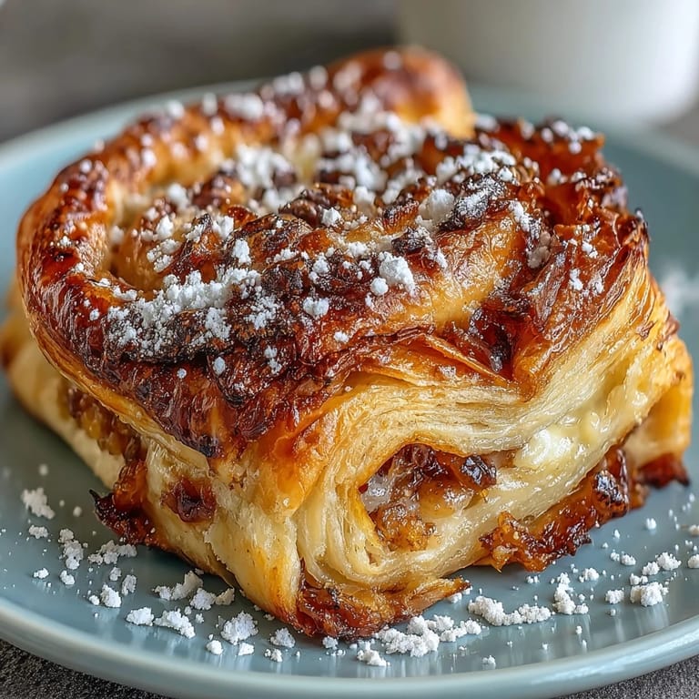Close-up of Guava Cheese Pastries, showing a crisp, egg-brushed crust and sweet guava paste beside creamy cheese.
