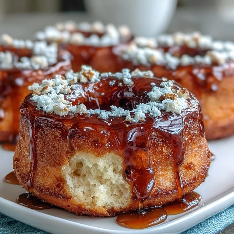 Golden-brown fried donuts infused with aromatic cardamom, drizzled with a sweet honey glaze for irresistible flavor.  
