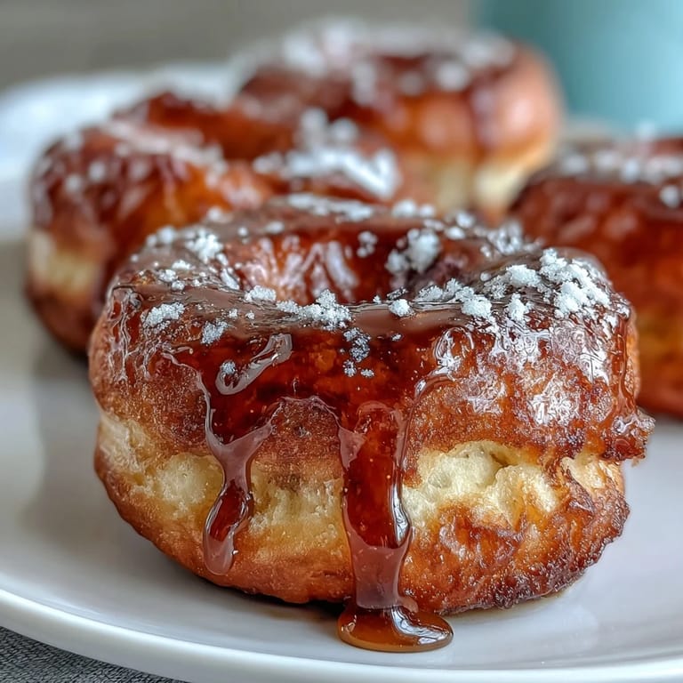 Warm, pillowy donuts bursting with cardamom spice, finished with a luscious honey glaze for a delightful indulgence.