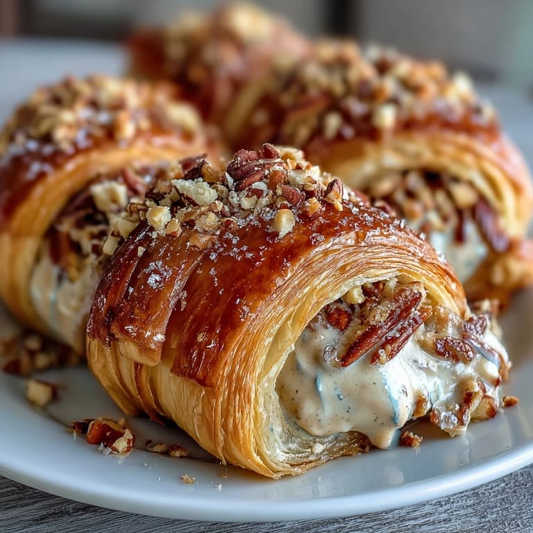 Warm almond croissant-style sourdough rolls with sliced almonds, perfect for a cozy breakfast or brunch.