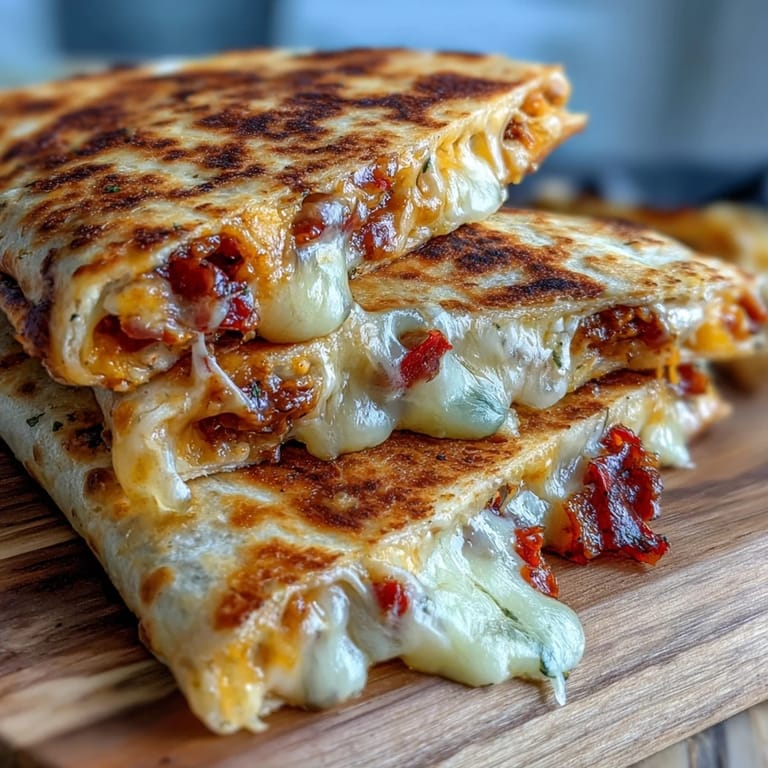 Cheesy mini quesadilla triangles with colorful bell peppers, crisp and golden, paired with zesty lime-kissed salsa.