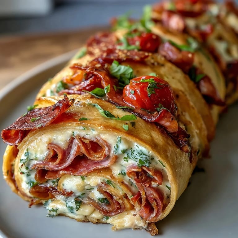 Colorful Italian sub pinwheels featuring layers of ham, salami, provolone, and peppers, rolled in soft flour tortillas.
