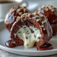Carrot cake truffles with cream cheese coating—bite-sized desserts with spiced carrot cake centers and tangy cream cheese shell.