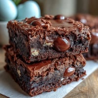 Cadbury Egg Chocolate Brownies with Crumbled Top
